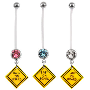 Pregnancy Belly Bars Baby on Board (PTFE)