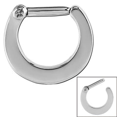Steel Septum Clicker Ring Smooth
