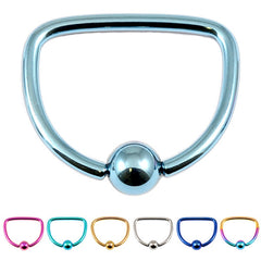 view all Titanium D Ring body jewellery