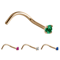 view all 9ct Gold Claw Set Swarovski Jewelled Nose Stud body jewellery