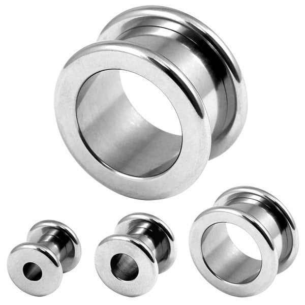 Titanium Screw Flesh Tunnel bodyjewellery.co.uk