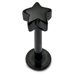 view all Black Steel Labret with Black Steel Star body jewellery