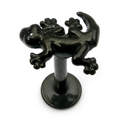 view all Black Steel Labret with Black Steel Gecko body jewellery