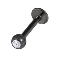 view all Black Titanium Jewelled Labrets 1.2mm body jewellery