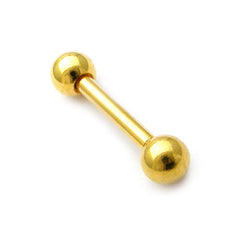 22ct Gold Plated Steel (PVD) Micro Barbell 1.2mm