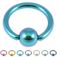 view all Titanium BCR with Titanium Ball 1.6mm gauge body jewellery