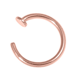 Rose Gold Steel Open Nose Ring
