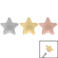 view all Steel Star for Internal Thread shafts in 1.2mm body jewellery
