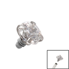 view all Steel Claw Set Jewel for Internal Thread shafts in 1.2mm body jewellery