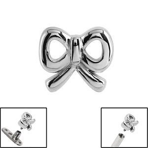 Steel Cute Bow for Internal Thread shafts in 1.6mm (1.2mm). Also fits Dermal Anchor