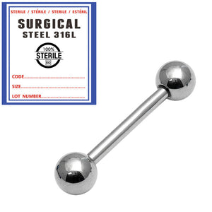 Sterile Steel Barbell 1.6mm