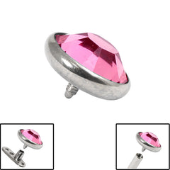 view all Titanium Jewelled Disk for Internal Thread shafts in 1.6mm. Also fits Dermal Anchor body jewellery