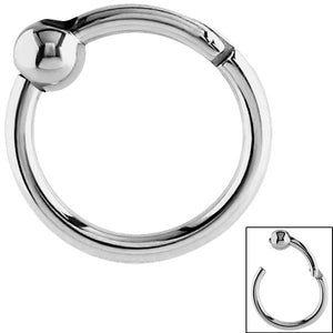Steel Hinged Segment Ring with a Ball (Clicker)