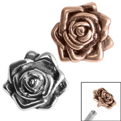 view all Steel Rose Flower for Internal Thread shafts in 1.2mm body jewellery