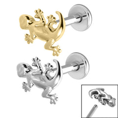 view all Titanium Internally Threaded Labrets 1.2mm - Steel Gecko body jewellery