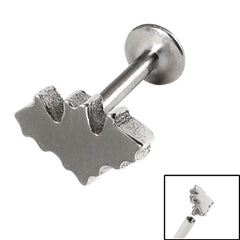 view all Titanium Internally Threaded Labrets 1.2mm - Steel Bat body jewellery