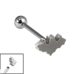 view all Titanium Internally Threaded Micro Barbells 1.2mm - Bat body jewellery