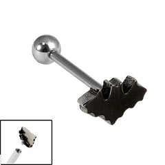 Titanium Internally Threaded Micro Barbells 1.2mm - Black Bat