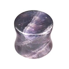 Amethyst Stone Double Flared Tapered Plug