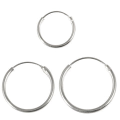 view all Sterling Silver Hoops - Earrings H1-H20 body jewellery