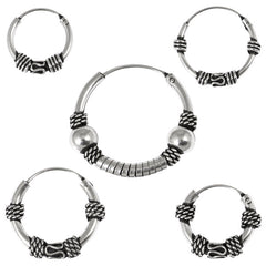 view all Sterling Silver Hoops - Earrings H44-H54A body jewellery