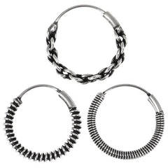 view all Sterling Silver Hoops - Earrings H117-H123 body jewellery