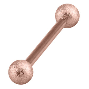 Rose Gold Steel Barbell with Rose Gold Steel Shimmer Balls 1.6mm