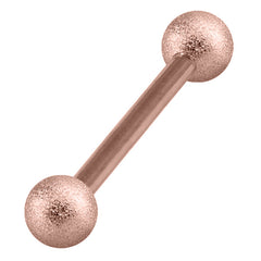 view all Rose Gold Steel Barbell with Rose Gold Steel Shimmer Balls 1.6mm body jewellery
