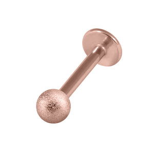 Rose Gold Steel Labret with Rose Gold Steel Shimmer Ball 1.2mm