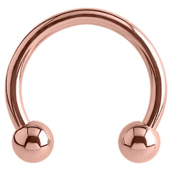 Rose Gold Titanium Circular Barbells (CBB) (Horseshoes) (Rose Gold colour PVD)