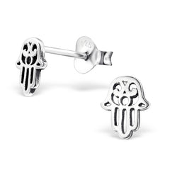 view all Sterling Silver Hamsa Hand Ear Stud Earrings ES134 body jewellery