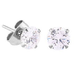 view all Steel Ear Stud Earrings - Claw Set Jewelled body jewellery