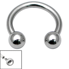 view all Titanium Internally Threaded Circular Barbells (CBB) (Horseshoes) 1.2mm body jewellery