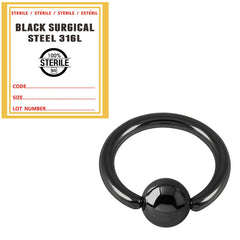 view all Sterile Black Steel BCR body jewellery