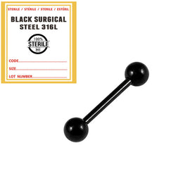view all Sterile Black Steel Micro Barbells 1.2mm body jewellery