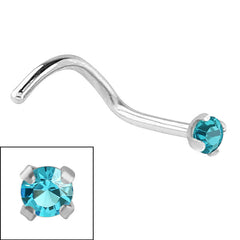 view all Titanium Claw Set Jewelled Nose Studs body jewellery