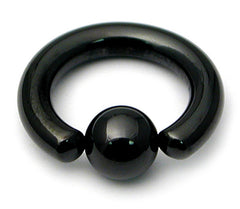 Black Steel Ball Closure Ring (BCR) (Large Gauge)