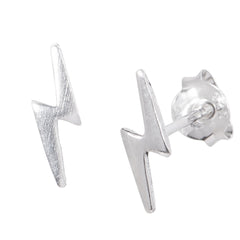 view all Sterling Silver Lightning Bolt Ear Stud Earrings ES31 body jewellery