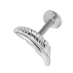 view all Steel Labret with Steel Quill Feather 1.2mm body jewellery