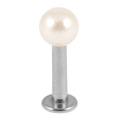 Steel Labret with Acrylic Pearl Ball 1.6mm