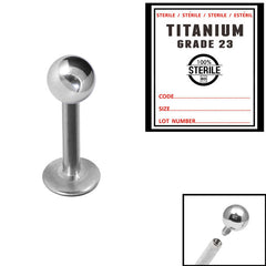 view all Sterile Titanium Internal Thread Labret body jewellery