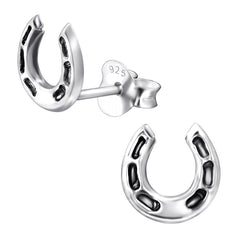 view all Sterling Silver Horseshoe Ear Stud Earrings ES111 body jewellery