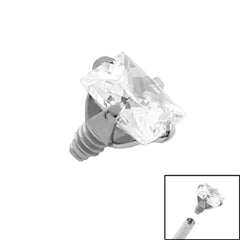 view all Steel Claw Set Jewelled Square for Internal Thread shafts in 1.2mm body jewellery