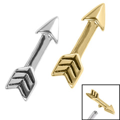 view all Steel Arrow for Internal Thread shafts in 1.2mm body jewellery