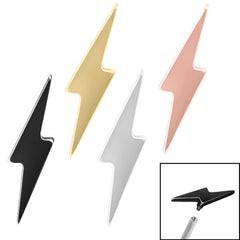 view all Steel Lightning Bolt for Internal Thread shafts in 1.2mm body jewellery