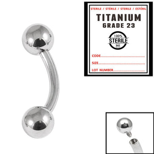 Sterile Titanium Internal Thread Curved Bar 1.6mm with 4-4 balls