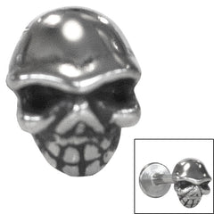view all Steel Threaded Attachment - 1.2mm Cast Steel Skull body jewellery