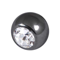 view all Black Titanium Jewelled Balls 1.2x3mm body jewellery