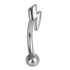 view all Steel Lightning Bolt Micro Curved Bar 1.2mm body jewellery