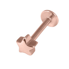 view all Rose Gold Steel Labret with Rose Gold Steel Star 1.2mm body jewellery